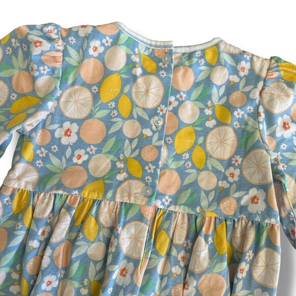 Stitchy Fish nwot Toddler Girl Romper 3T Citrus Fruit Print Cotton One Piece - Picture 9 of 10